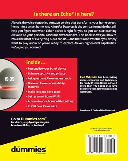 Alexa For Dummies (For Dummies (Computer/Tech))