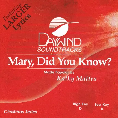 Mary Did You Know? Accompaniment/Performance Track