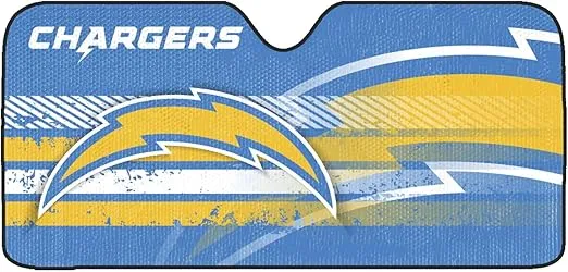 Fanmats NFL Windshield Sun Auto Shade, Sun Shield Sun Visor Accordion tri-fold for Storage 59" x 29.5", Colorful Team Design