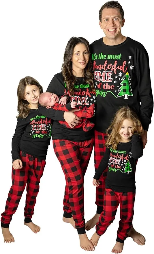 #followme Matching Family Pajamas Buffalo Plaid