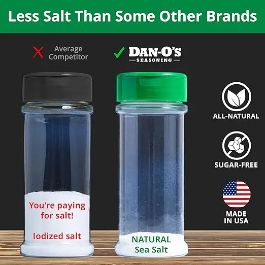 Dan-O's Original Seasoning - for Chicken, Meats, Veggies - Savory - All-Purpose, All-natural, Sugar Free, Zero Calorie Seasoning for Cooking Anything for Dantastic Flavor - Online Exclusive (2.5 oz)