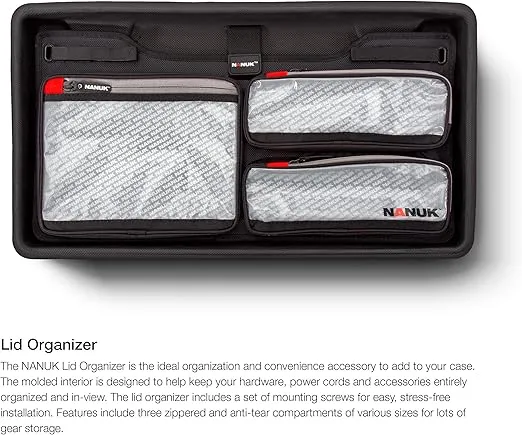Nanuk 935 Waterproof, Impact-Resistant, Retractable Handle and Reinforced Metal Padlock Holes Carry-On Hard Case with Lid Organizer and Foam Insert (Silver)