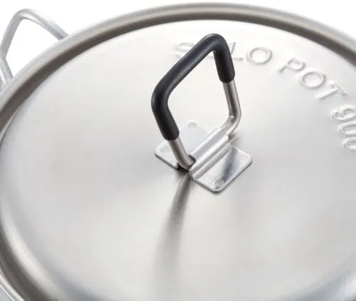 Solo Stove Solo Pot 900 - Lightweight Stainless Steel Backpacking Pot | Boil Water Quickly | Volume Markings and Pour Spout