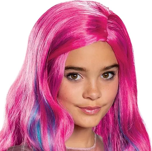 Disguise Audrey Descendants 3 Girls Polypropylene, Wig Standard, pink
