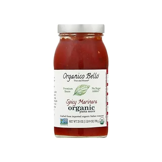 Organico Bello Organic Spicy Marinara Pasta Sauce, 25 oz