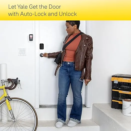 Yale Assure Lock 2 Deadbolt, Satin Nickel Smart Keyless Entry Door Lock with Wi-Fi Connected Keypad for Code Entry and Remote Access, YRD450-WF1-619