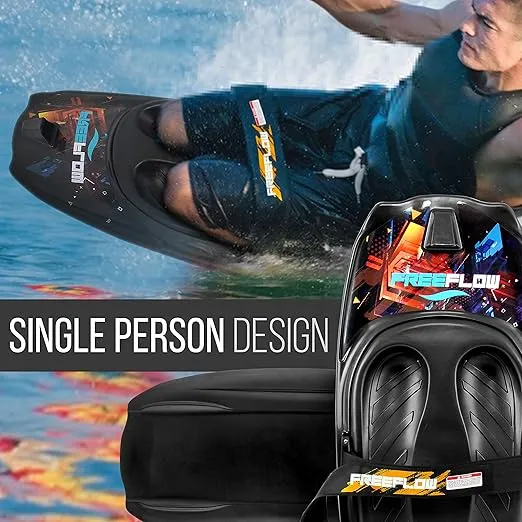 SereneLife Water Sport Kneeboard with Hook for Kids & Adults, Kneeboard with Strap for Boating, Waterboarding, Kneeling Boogie Boarding, Knee Surfing
