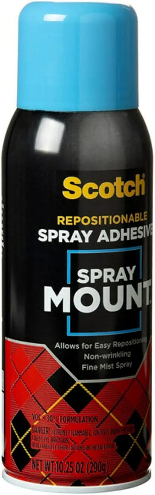 Scotch 6065 Spray Mount Adhesive, Repositionable,10.25 oz.