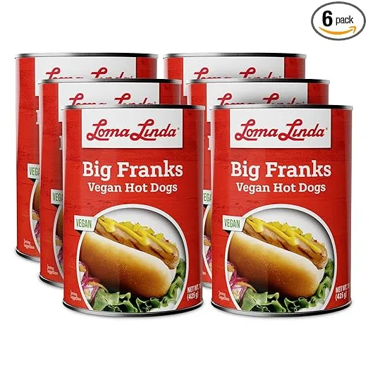Loma Linda - Plant-Based - Big Franks (15 oz.) (Pack of 6)