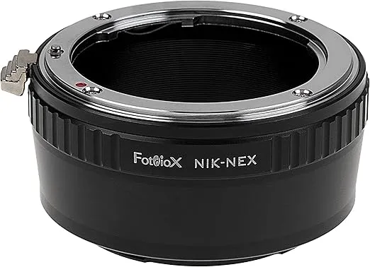 Fotodiox Lens Mount Adapter - Nikon Lens to Sony NEX E-Series Camera fits Sony NEX-3, NEX-5, NEX-5N, NEX-7 and Sony Video Camcorder NEX-VG-10 VG10