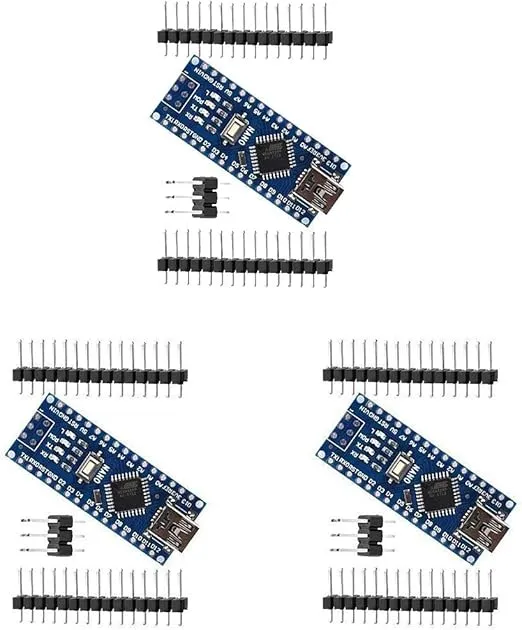 HiLetgo 3pcs Nano V3.0 ATmega328P CH340G 5V 16M Mini USB Micro Controller Board Development Board with PIN Headers Pin Unsoldered