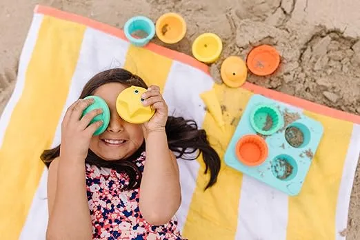 Melissa & Doug Sunny Patch Seaside Sidekicks Sand Cupcake Play Set - Toddler Beach Toys, Outdoor Toys For Sandbox, Sand Toys For Toddlers And Kids Ages 3+