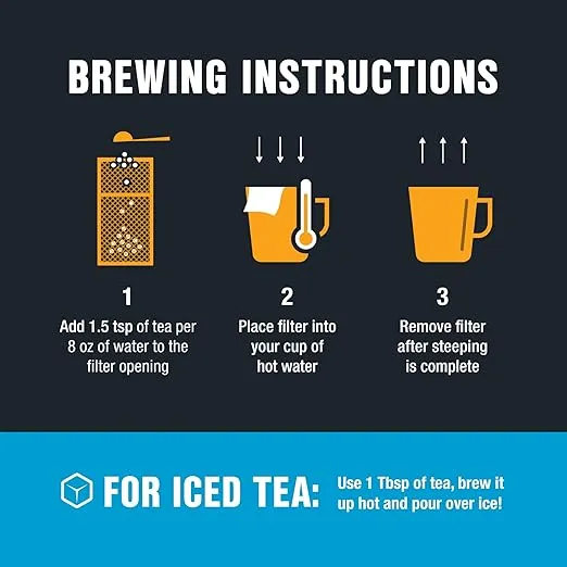 Tiesta Tea - Loose Leaf Tea Filters | Disposable Tea Infuser, 100% Natural Unbleached Paper, Steeps Hot Tea, Iced Tea & Coffee, Easy Fill Single Serve Filter for One Cup - 100 Count Empty Tea Bags