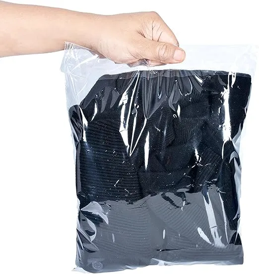 Poly Bags with Suffocation Warning 9x12", 11x14", 14x20" - Large Combo Pack of 300 (100 each size) - Clear Poly Bags by Retail Supply Co - Extra Strong Seal