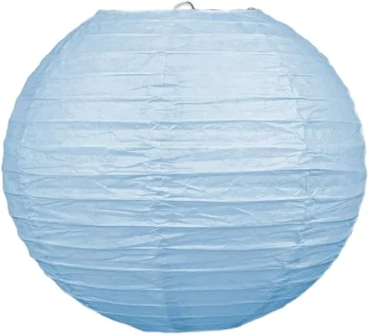 Beistle 3 Piece 9.5" Paper Lanterns, Light Blue