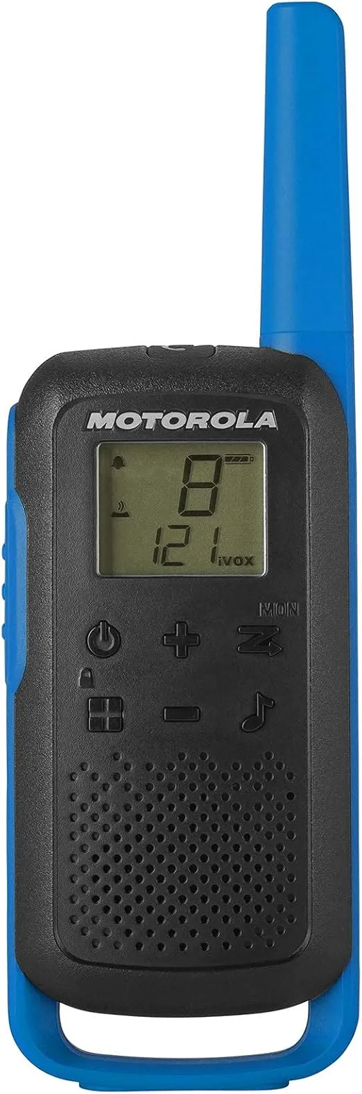 Motorola Solutions, Portable FRS, T270, Talkabout, Two-Way Radios, Rechargeable, 22 Channel, 25 Mile, Black W/Blue, 2 Pack