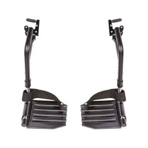 Invacare T93HCP Wheelchair Hemi Footrest with Composite Footplate and Heel Loop for Wheelchair, Pair