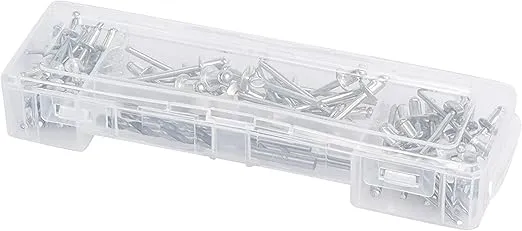 Arrow RT200MKIT Headless One-Handed Rivet Tool Kit, Manual Riveter Set for Metal, Fabric, Leather, and Auto Repair, uses 1/8-Inch, 5/32-Inch, 3/16-Inch Rivets, Includes Storage Case and 300 Rivets