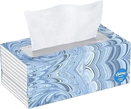 Kleenex, Facial Tissues, 1 Flat Box, 144 Count