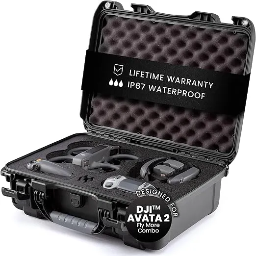 Nanuk 925 DJI™ Avata 2 Fly More Combo - Waterproof Hard Case with Drone Foam Insert, Crushproof, Portable Travel Case, Made in North America - Black (18.7" x 14.8" x 7")