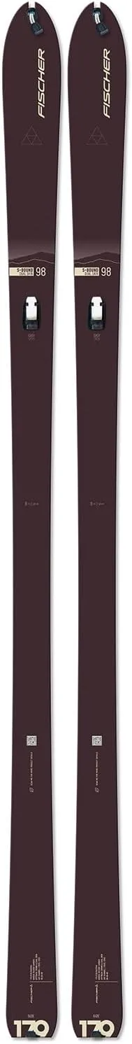 Fischer Adult Sbound 98 Crown/Dual Skin Xtralite Adventure Series Lightweight Nordic Skis Without Bindings, 189