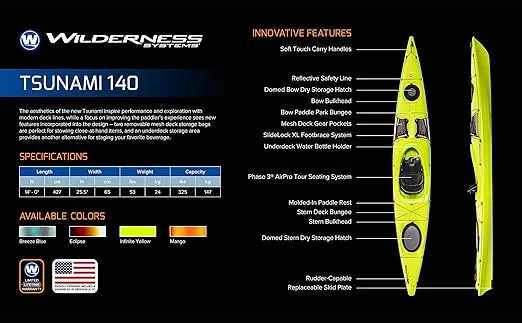 Wilderness Systems Tsunami 140 | Sit Inside Touring Kayak