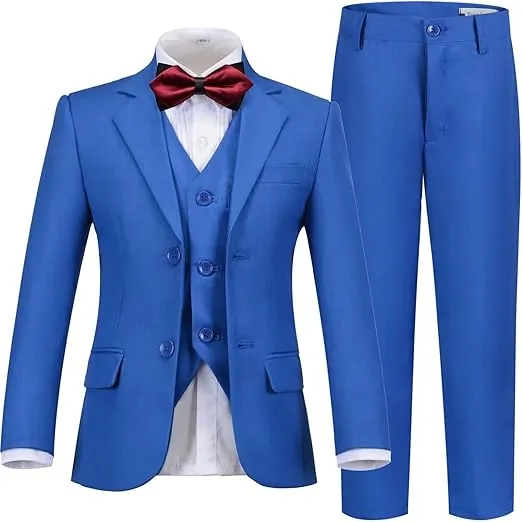 Boys Suits Slim Fit Toddler Tuxedo Suit Set for Teen Boys Communion Dress Clothes Kids Wedding Ring Bearer Outfit