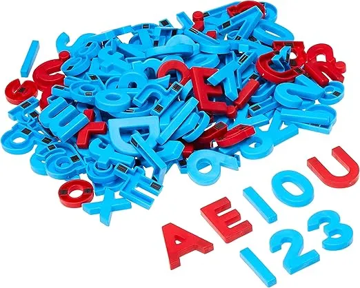 Educational Insights Color-Coded Uppercase & Lowercase AlphaMagnets and MathMagnets, Set of 214 Letters, Numbers, Punctuation & Math Symbols, Preschool Kindergarten Classroom Must Haves, Ages 3+