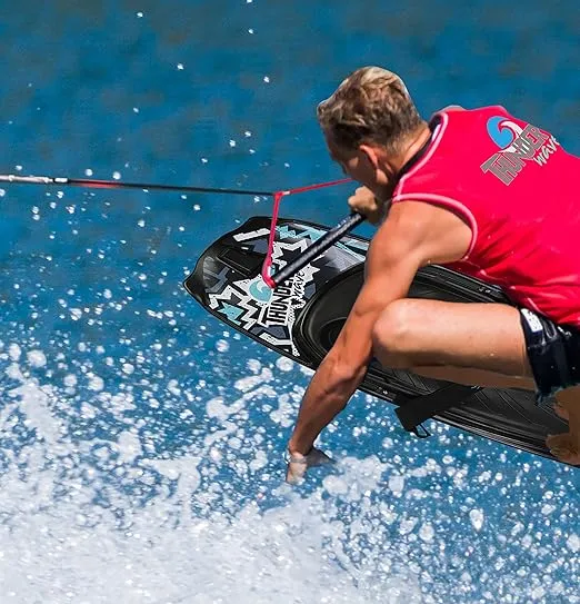 SereneLife Water Sport Kneeboard with Hook for Kids & Adults, Kneeboard with Strap for Boating, Waterboarding, Kneeling Boogie Boarding, Knee Surfing