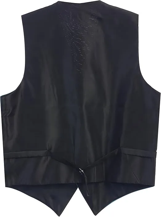 Gioberti Men's Formal 4pc Satin Vest Necktie Bowtie and Pocket Square