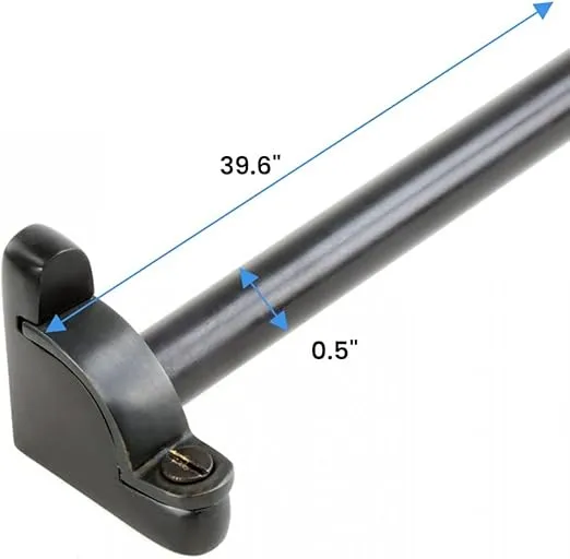 Renovators Supply - Black Stair Rods for Carpet Runners - Oil Rubbed Bronze Finish Over Brass Stair Runner Rods - Holder Bracket Hardware Included to Secure Carpet Runners - 39 5/8 Inches, Pack of 1