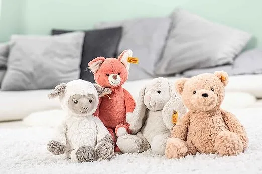 Steiff Jimmy Teddy Bear, Premium Teddy Bear Stuffed Animal, Plush Toy for Kids (Light Brown, 12")