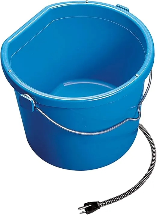 API® Heated Bucket | Heated Water Bucket for Cattle and Livestock | Heated Flat Back Bucket | 20 Quart