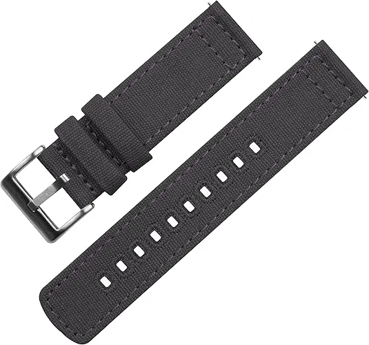BARTON Canvas Quick Release Watch Band Straps - Choose Color & Width - 18mm, 19mm, 20mm, 21mm, 22mm, 23mm, or 24mm