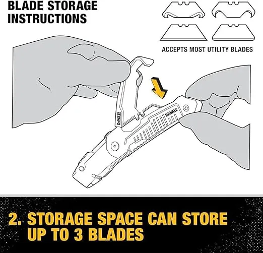 DeWalt DWHT10035L 2-1/2" Rugged Metal Body Folding Retractable Utility Knife