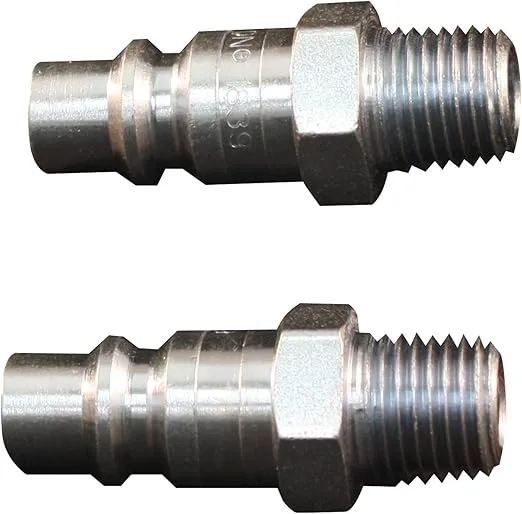 Milton (S-1839) 1/4" MNPT H-style Air Compressor Quick Connect Air Fitting Plug
