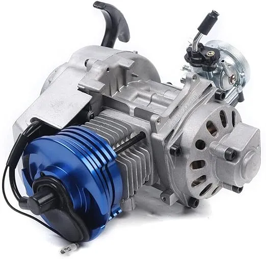 49CC Racing Engine Set 2 Stroke 1.8kw 11000rmp High Performance Single Cylinder Motor with 6 Teeth 25h Sprocket Complete Racing Engine Kit for Pocket Bike Mini Dirt Bike Quad ATV