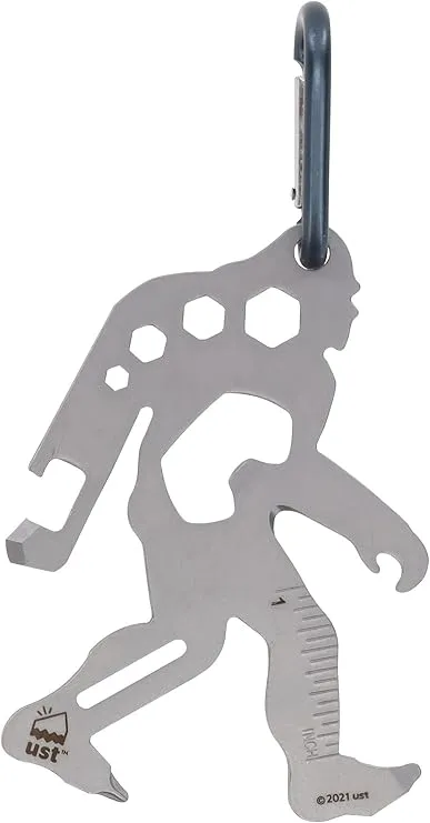 UST Tool-a-Long Multi-Tool Carabiners with Durable, Compact Stainless Steel Construction for Hiking, Kayaking, Camping, Travel and Outdoor Survival