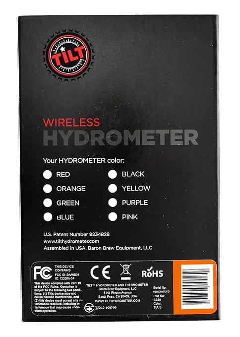 Tilt Wireless Orange Hydrometer and Thermometer: Patented Brewing Technology for Precision Monitoring & Control for Fermentation of Beer, Wine, Cider, Mead & More