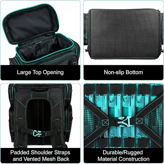 Evolution Fishing Drift Series Tackle Backpack – 3600, Outdoor Rucksack w/ 6 Fishing Tackle Trays, Heavy Duty