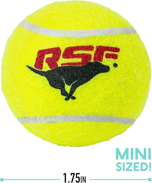 Franklin Pet Supply RSF Squeak Mini 1.75" Tennis Balls - Dog Toy Squeaks When Squeezed - (Pack of 12) - for Small Dogs - Squeaker Noise