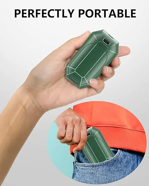 Hand Warmers Rechargeable, Dnaleao 2 Pack 4000mAh Electric Portable Pocket Heater, Heat Therapy Great for Outdoors, Hunting, Golf, Camping, Warm Gifts