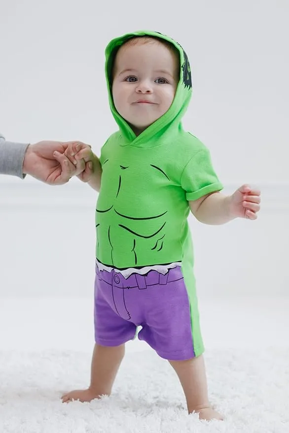Marvel Avengers Spider-Man Captain America Hulk Miles Morales Cosplay Romper Newborn to Toddler