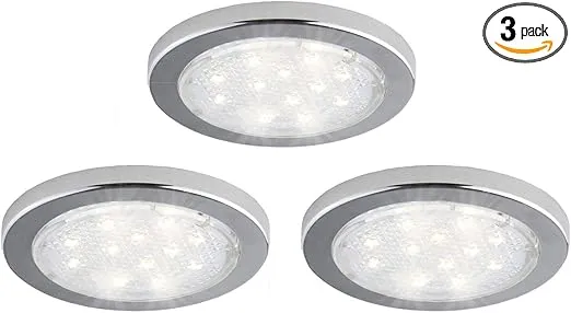 3 Pack Under-Cabinet Integrated LED Puck Lights,