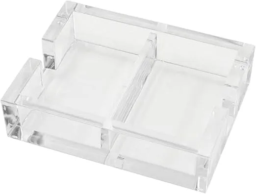 Caspari Acrylic Bridge Playing Card Decks Holder, Clear, 1 Count