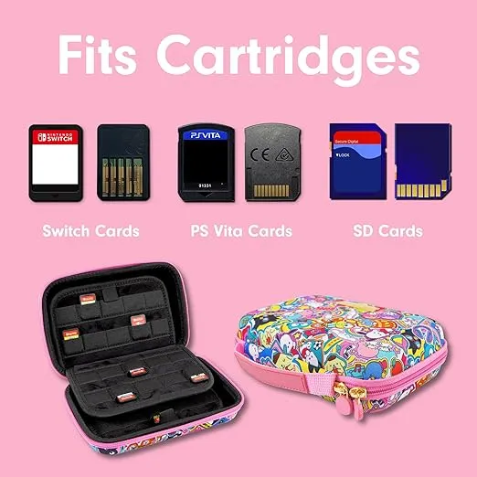 Sonix x Sanrio 60 Switch Game Case | Compatible with Nintendo Switch, PS Vita, SD Memory Cards Cartridges | Hello Kitty & Friends Stickers