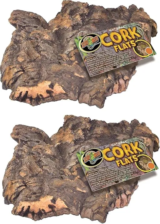 Zoo Med (2 Pack) Natural Cork Bark Flat, Small