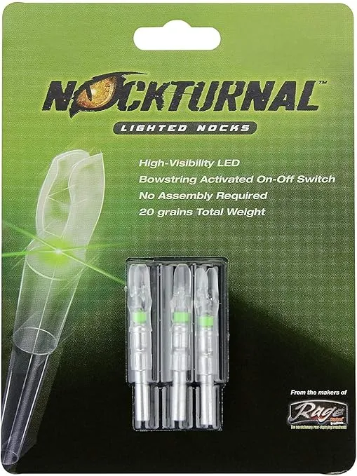 Nockturnal Lighted Nocks for Arrows with .246 / .244/204 Inside Diameter