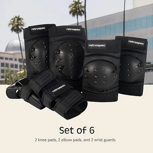 Knee Pads, Elbow Pads & Wrist Guards for Men, Women & Kids - Protective Gear for Skateboarding, Roller Skate, Rollerblade, BMX & Scooter - Multi Sport Pad Set