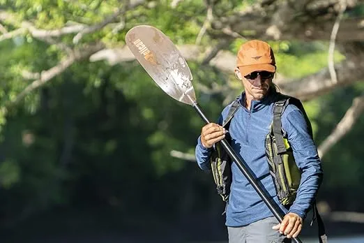 Pelican - Poseidon Angler Paddle - Aluminum Shaft with Reinforced Fiberglass Blades - Lightweight, Adjustable Kayaks Paddles - Perfect for Kayak Fishing